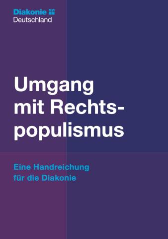 Cover mit weißem Text auf violettem Grund „Umgang mit Rechtspopulismus“